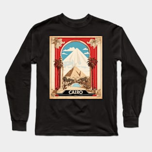 Historic Cairo Egypt Desert Vintage Poster Tourism Long Sleeve T-Shirt